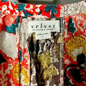 NWT Velvet peasant shirt